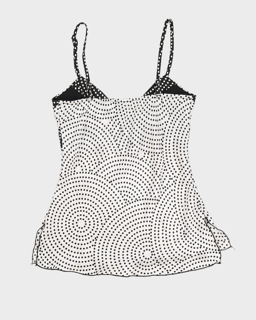 Y2K 00s Sateen Polka Dot Cami - S