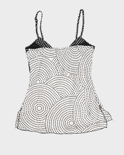 Y2K 00s Sateen Polka Dot Cami - S