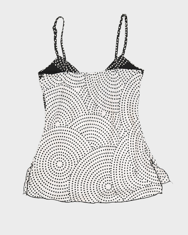 Y2K 00s Sateen Polka Dot Cami - S