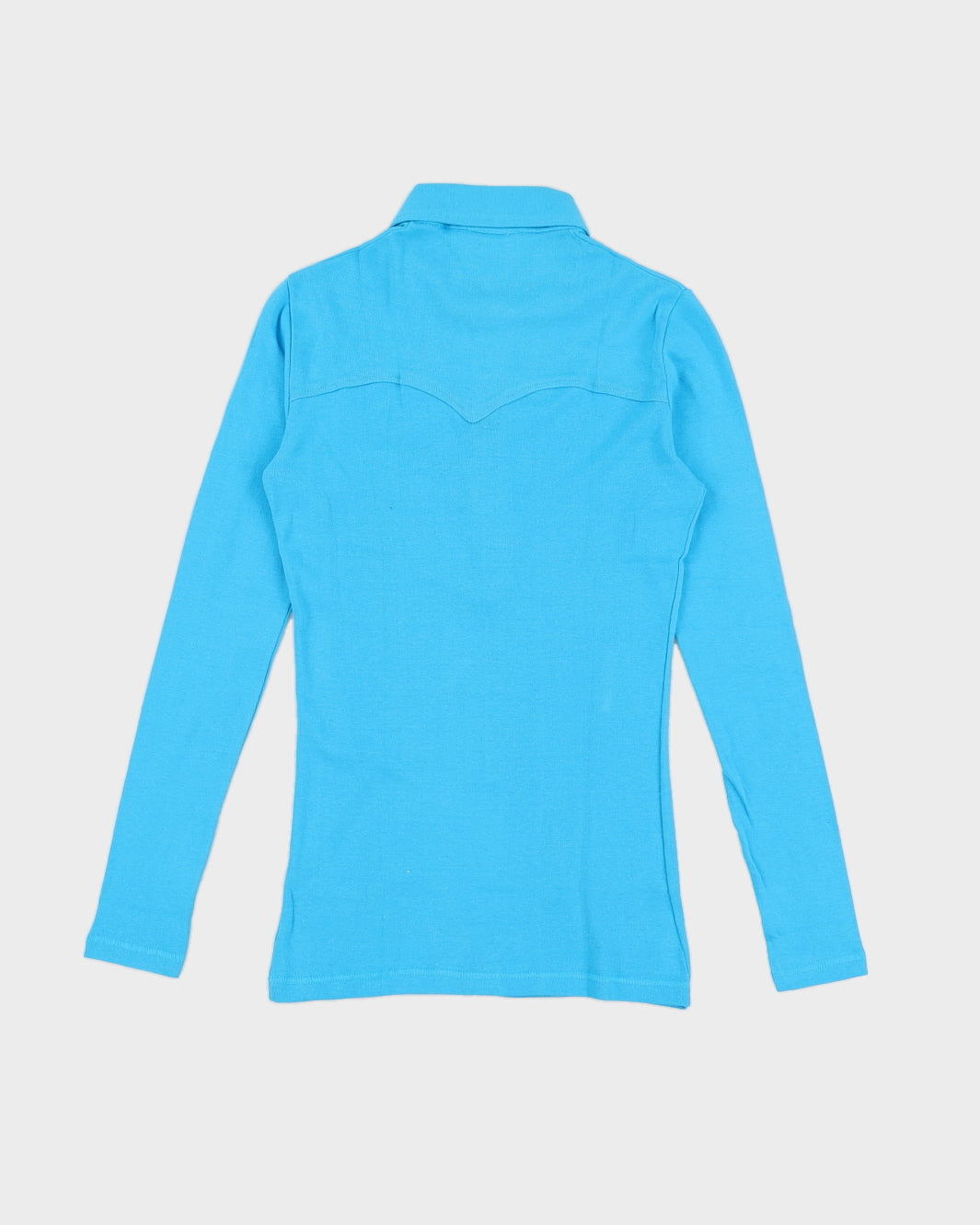 Vintage 70s Benetton Women's Blue Polo Shirt - S