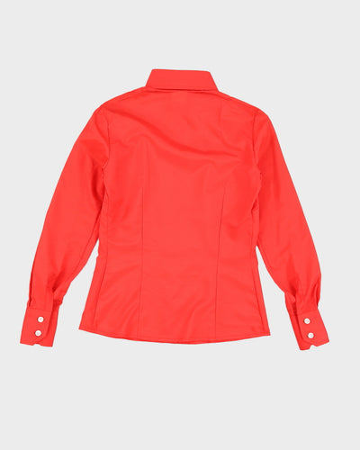 Vintage 70s Imatex Red Dress Shirt - M