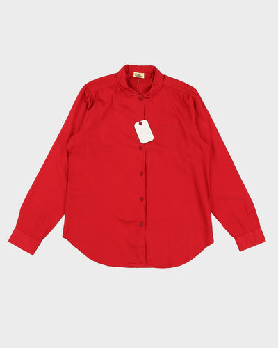 Vintage 70s Tuareg Red Embroidery Blouse - L