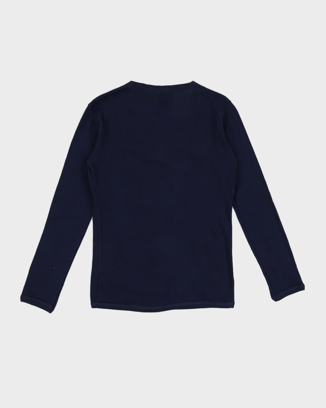 Vintage 70s Benetton Navy Button Down Top - M/L