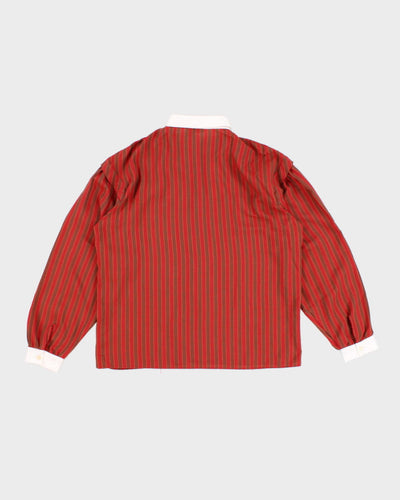 Vintage 70s Benetton Red Stripe Blouse - L