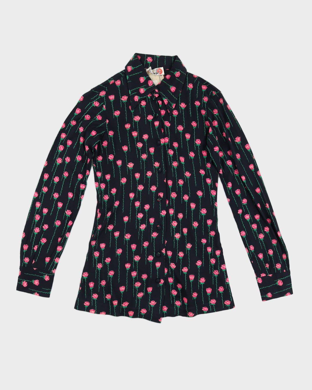 Vintage 70s Audrey Rose Printed Shirt - M