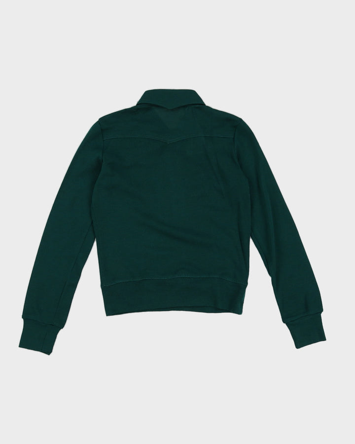 Vintage 70s Pooh Soft Line Emerald Green Polo Top - M