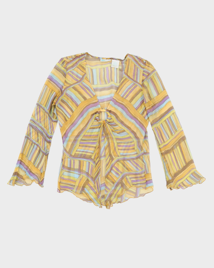 Y2K 00s JLO By Jennifer Lopez Silk Top - L