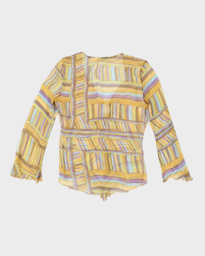 Y2K 00s JLO By Jennifer Lopez Silk Top - L