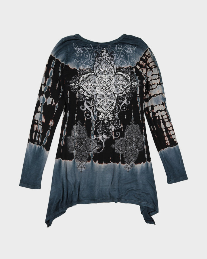 Y2K 00s Vocal USA Diamante Rock Chick Top - M/L