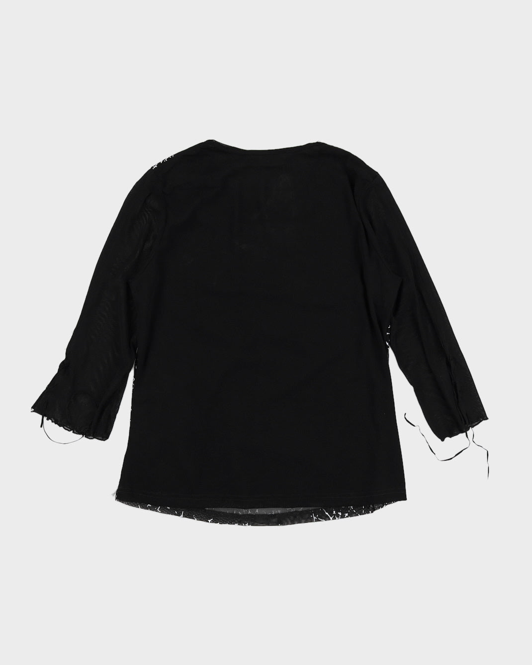Y2K 00s Lolina Punk Mesh Top - L