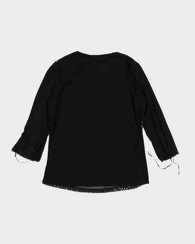 Y2K 00s Lolina Punk Mesh Top - L