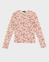 Y2K 00s Kookai Paisley Floral Mesh Top - M
