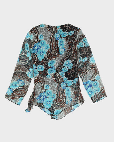 Y2K 00s Yali Floral Beaded Tunic - M/L