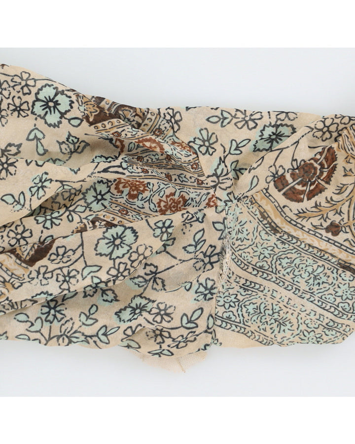 Vintage 90s Bhatti Paris Floral Silk Top - S
