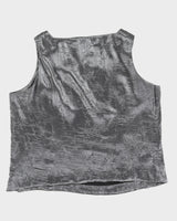 Vintage 90s Vanity Fair Silver Sleeveless Top - XL