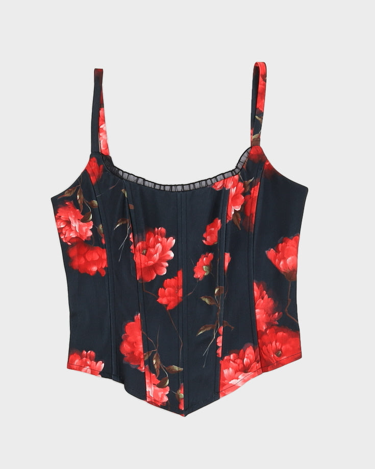 00s Le Chateau Floral Corset Top - M/L
