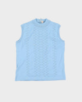 Vintage 70s Diament Knits Blue Vest Top - L