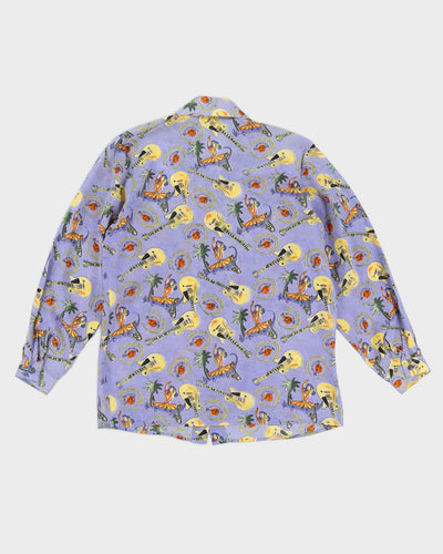 Vintage 90s Benjudy's Silk Hawaiian Blouse - S