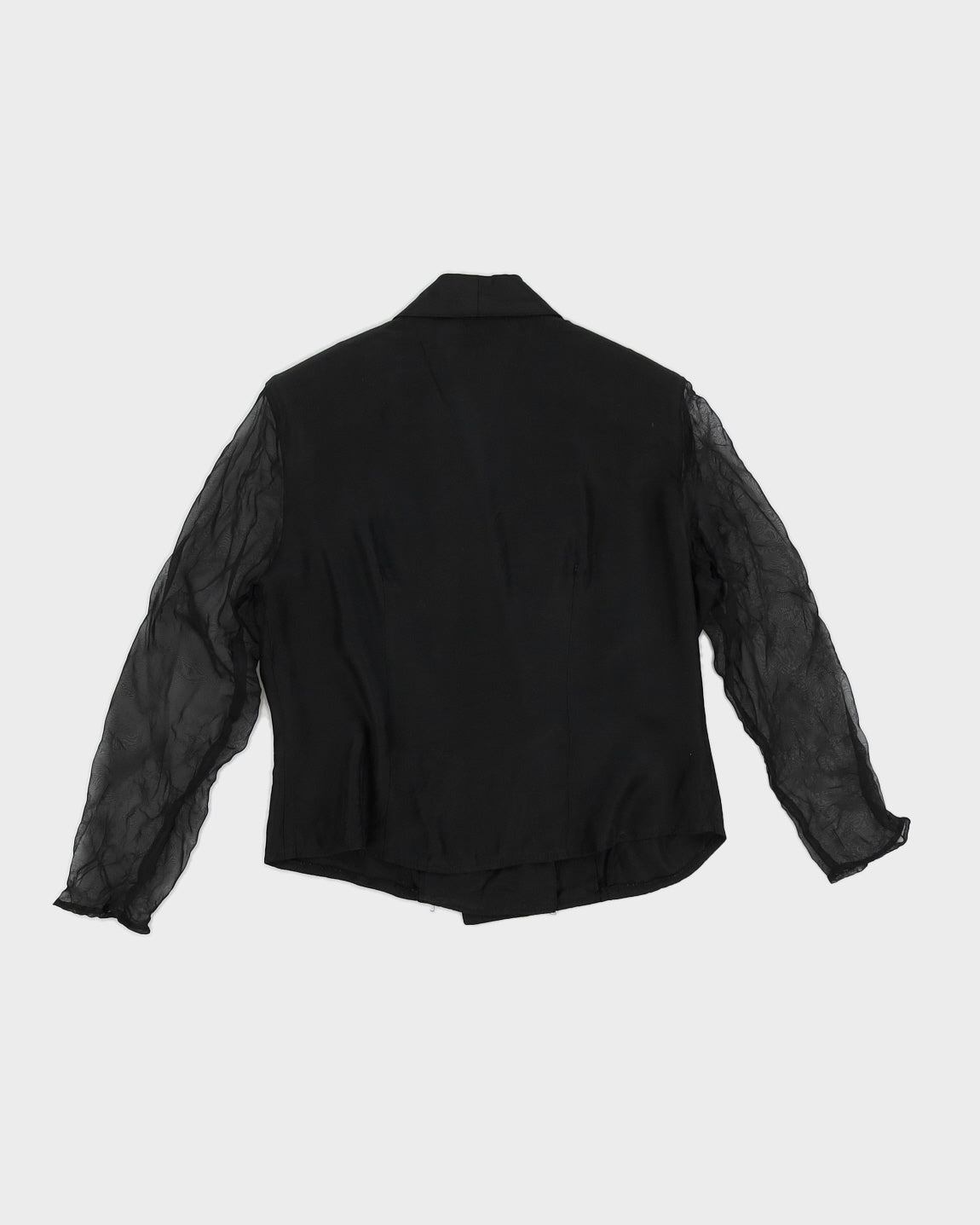 Vintage 80s Marnie West Black Blazer Style Top - M