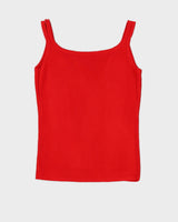 Y2K 00s Bebe Red Diamante Tank Top - S/M