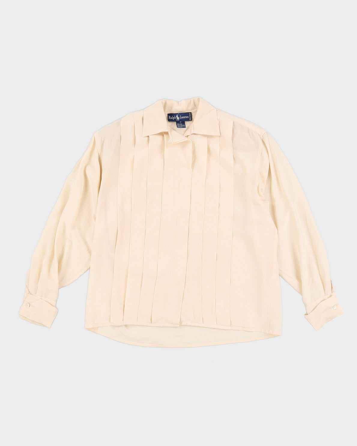 Light Peach Ralph Lauren Silk Blouse - XS