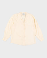 Paisley Silk Dagger Collar Vintage Blouse - L