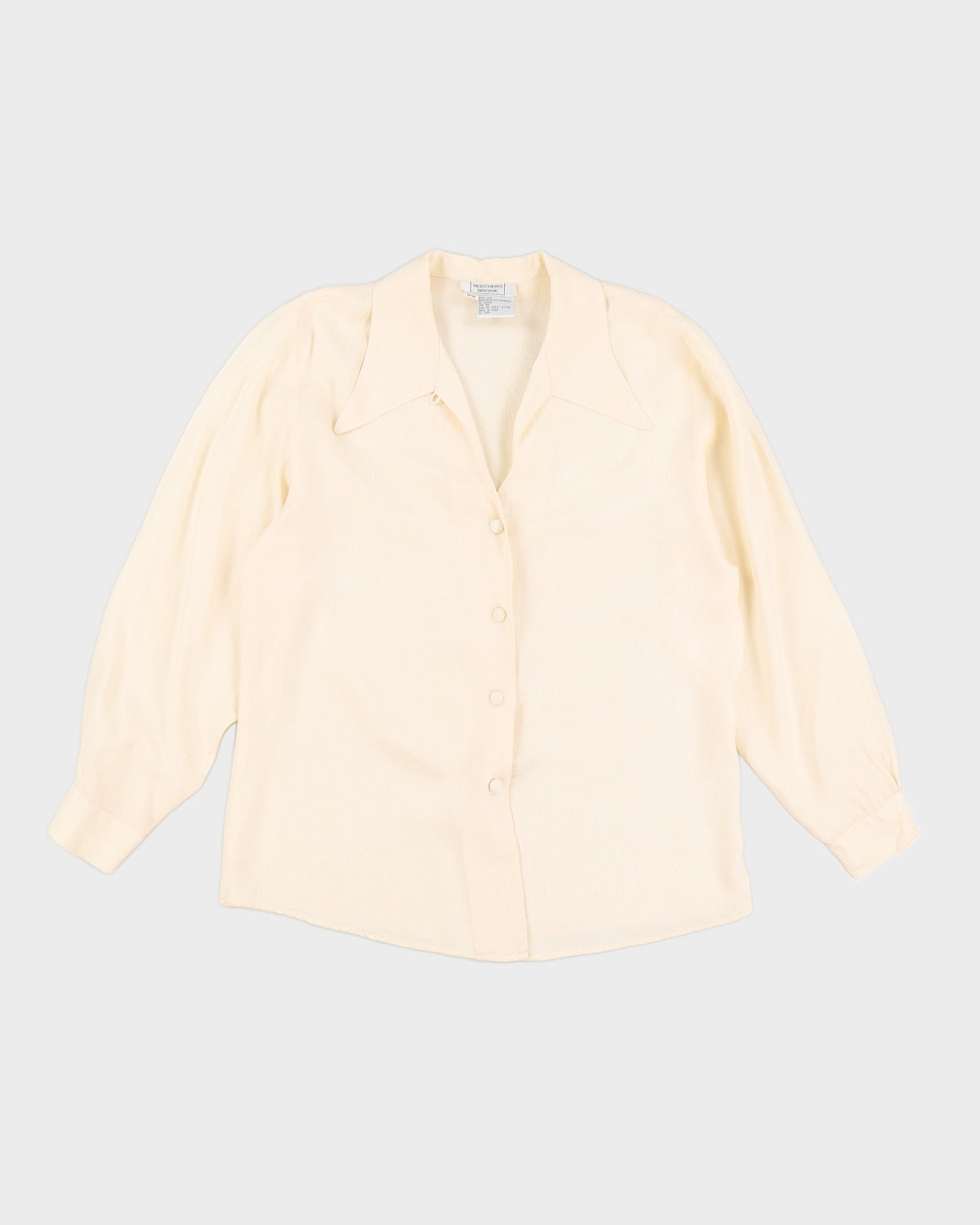 Paisley Silk Dagger Collar Vintage Blouse - L