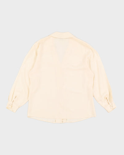 Paisley Silk Dagger Collar Vintage Blouse - L