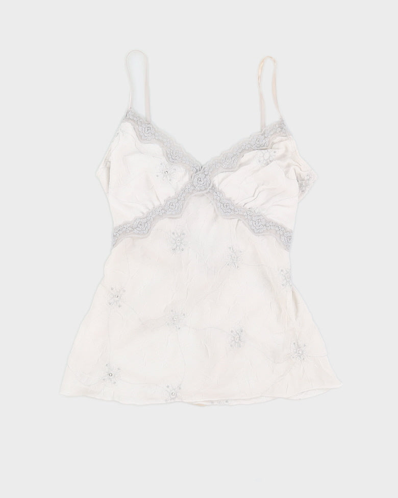 Y2K 00s Suzy Shier Grey Sequin Cami Top - M/L