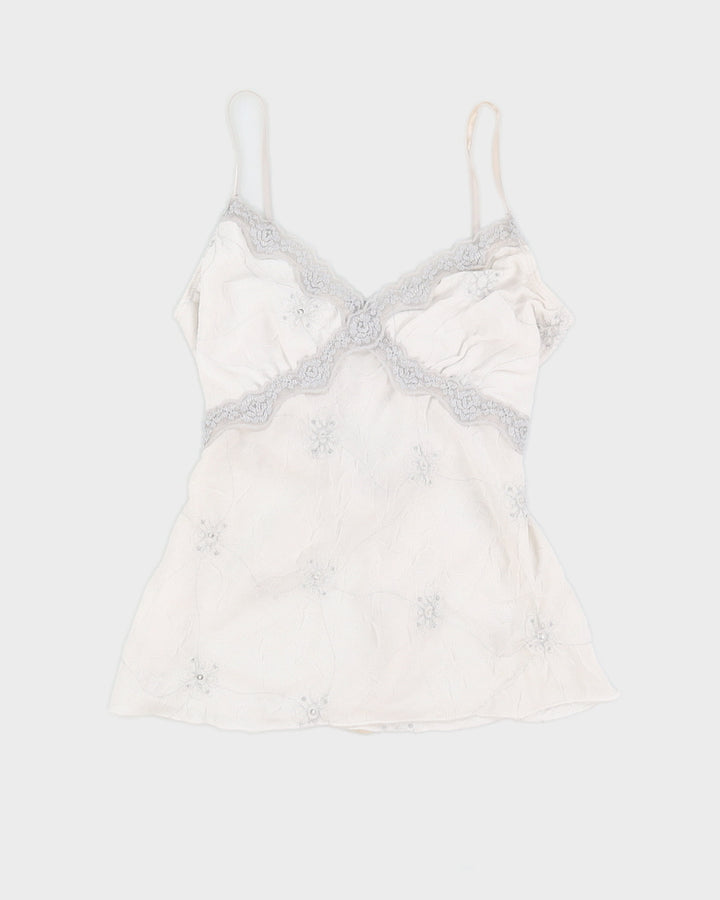 Y2K 00s Suzy Shier Grey Sequin Cami Top - M/L