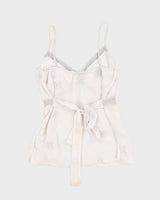 Y2K 00s Suzy Shier Grey Sequin Cami Top - M/L