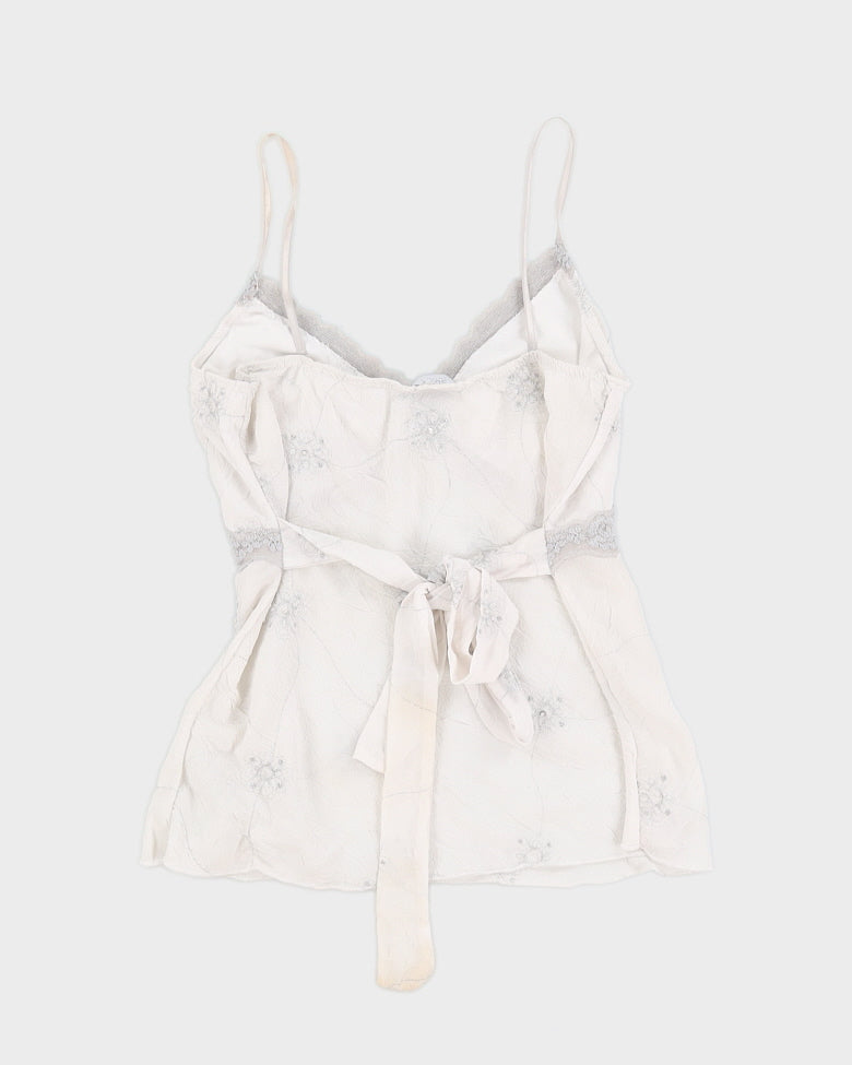 Y2K 00s Suzy Shier Grey Sequin Cami Top - M/L