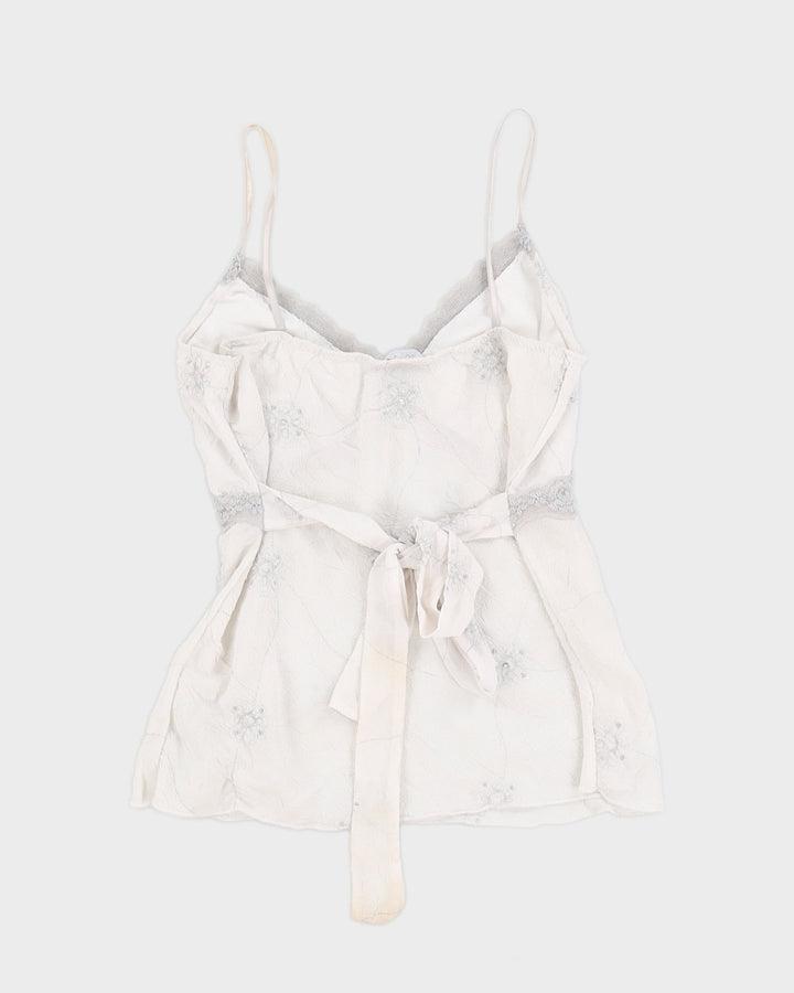 Y2K 00s Suzy Shier Grey Sequin Cami Top - M/L
