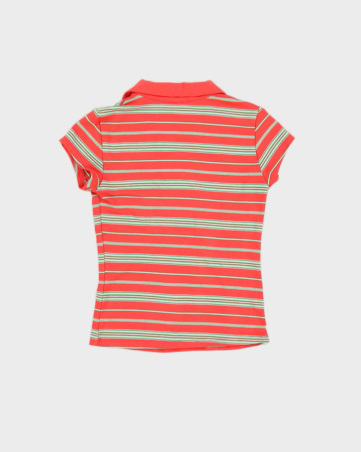 Vintage 90s Rags In Motion Stripe Polo Top - S/M