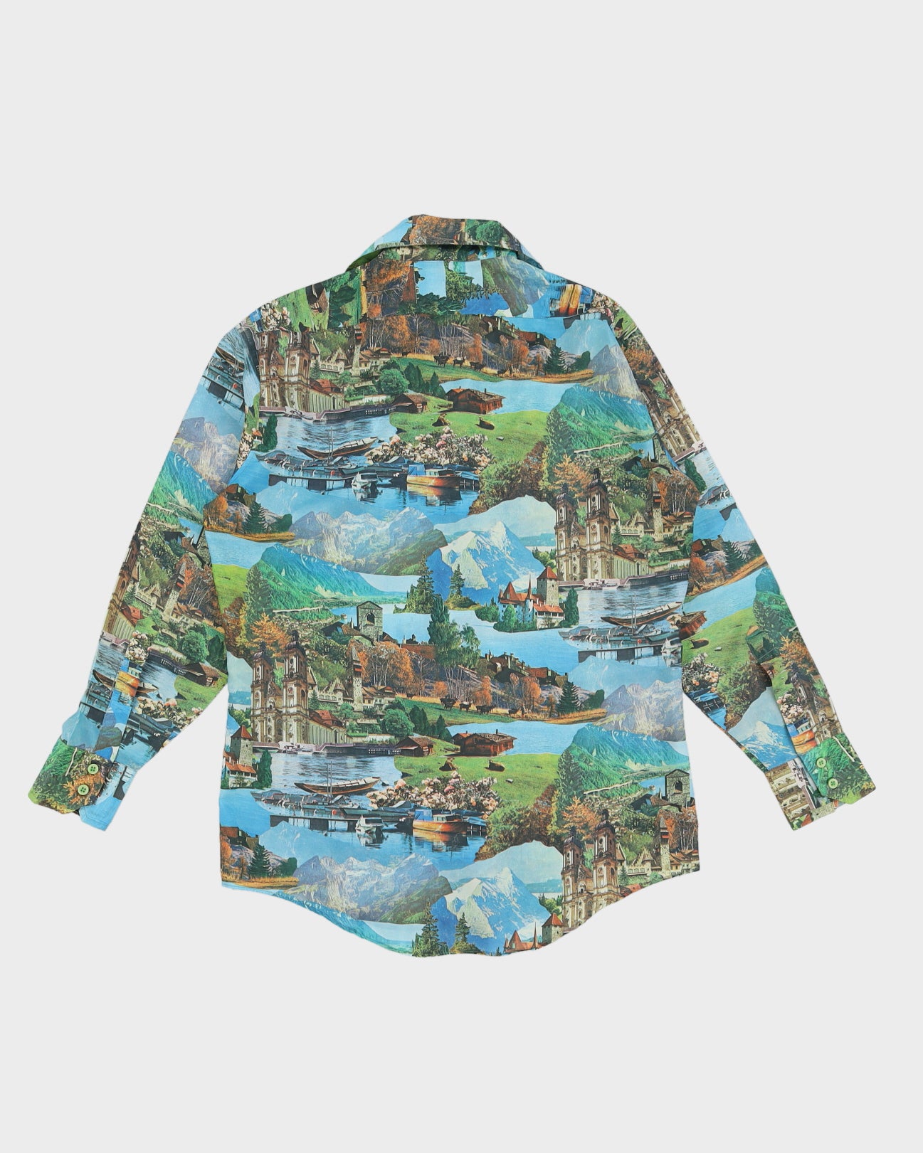 Vintage 70s Utex Women's European Print Shirt - M