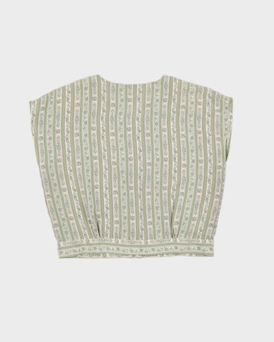 Vintage 70s Lung T Tokyo Paisley Button Up Blouse - S/M