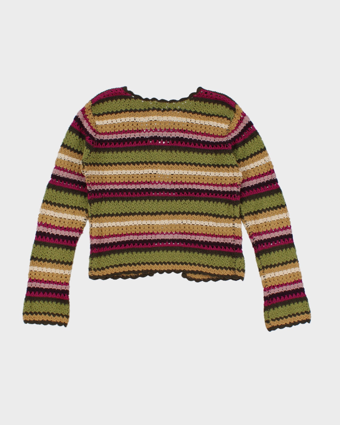 Y2K 00s Crochet Knit Cardigan - M