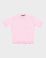 Gucci Pink Glittery Knit Sweater Top - S