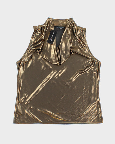 Gold International Concepts Deadstock Cowl Neck Top