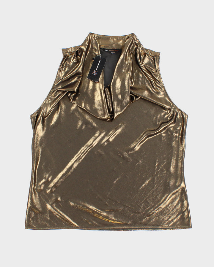 Gold International Concepts Deadstock Cowl Neck Top