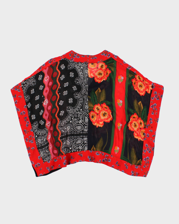 Desigual Paisley Print Poncho Blouse - S