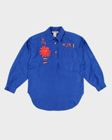 Vintage Blue Cotton Shirt - M