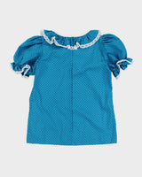 Vintage Malco Modes Polka Dot Lace Detailed Blouse - S