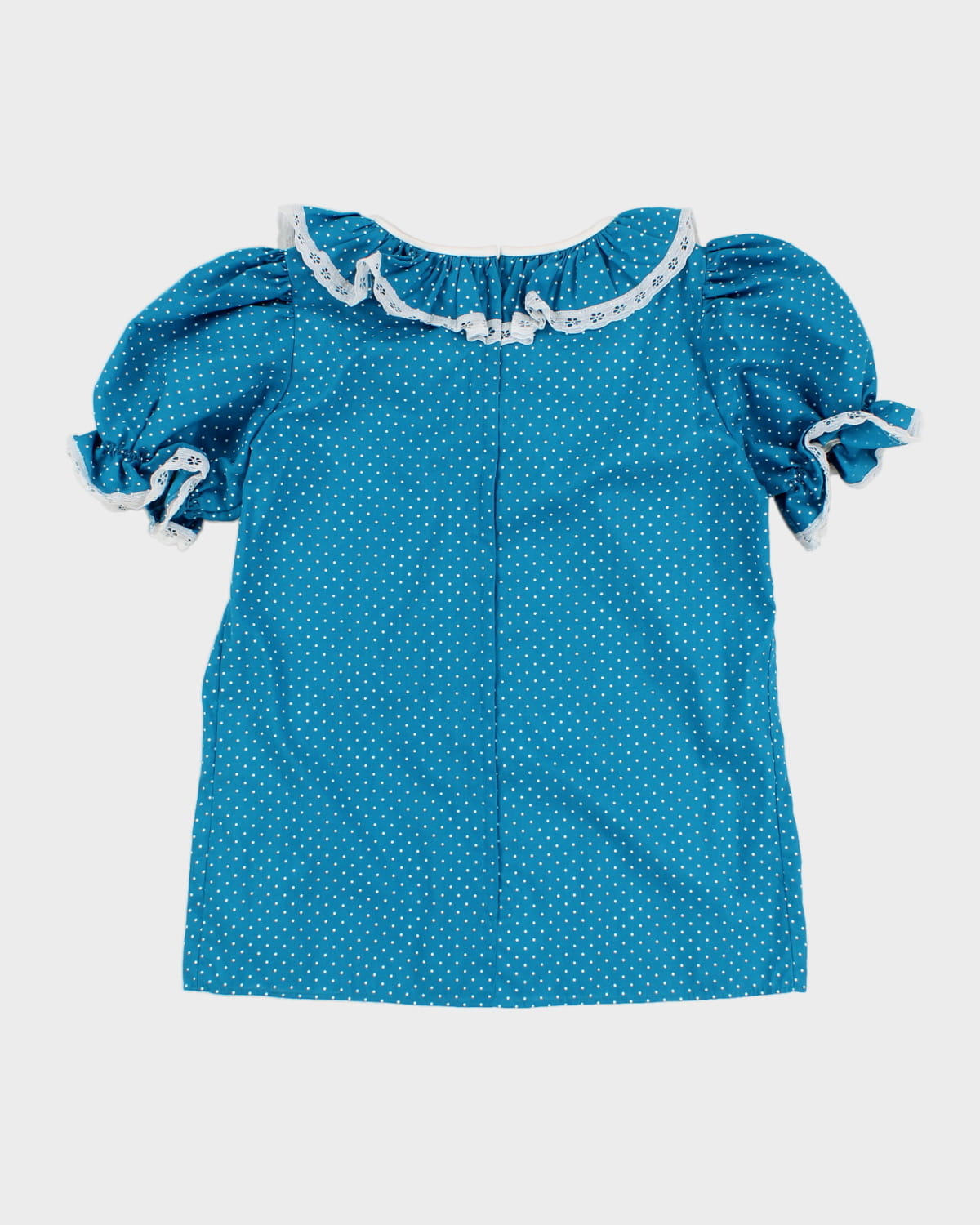 Vintage Malco Modes Polka Dot Lace Detailed Blouse - S