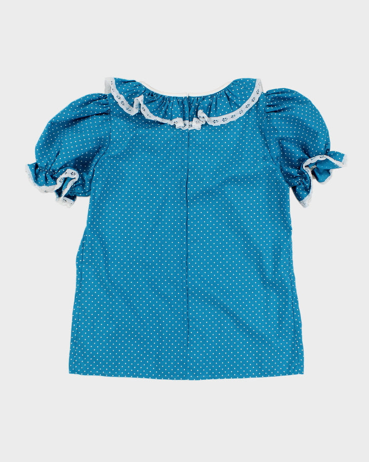 Vintage Malco Modes Polka Dot Lace Detailed Blouse - S