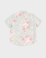 00s Ralph Lauren Petites Green Floral Blouse - S