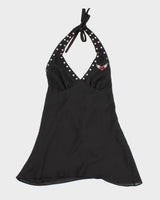 Y2K 00s Harley Davidson Halter Neck Eyelet Top - M
