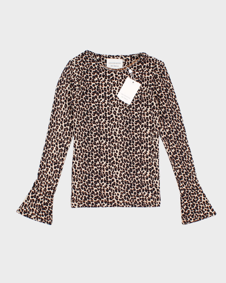 Les Coyotes De Paris Leopard Long Sleeve Top - S