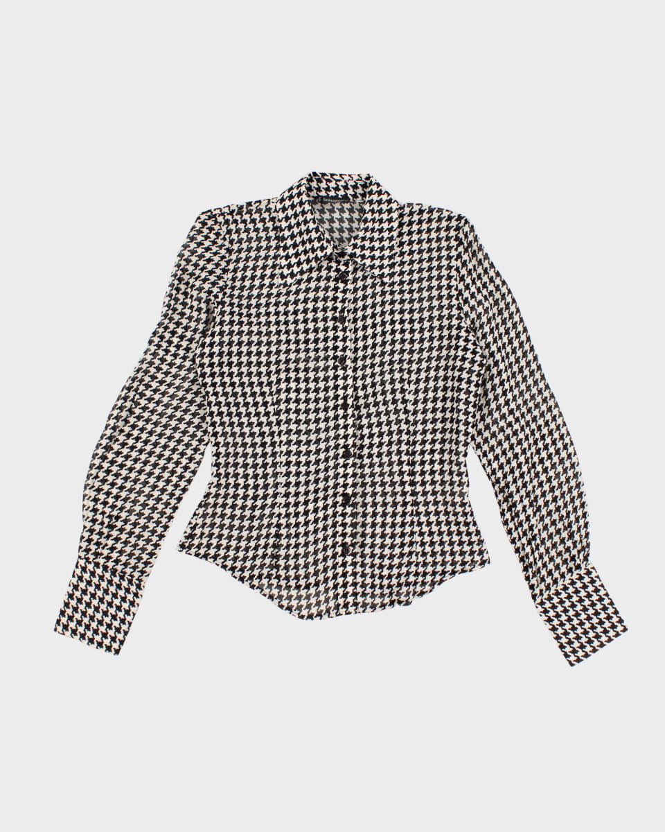 Vintage Sinequanone Houndstooth Blouse - Blouse - S