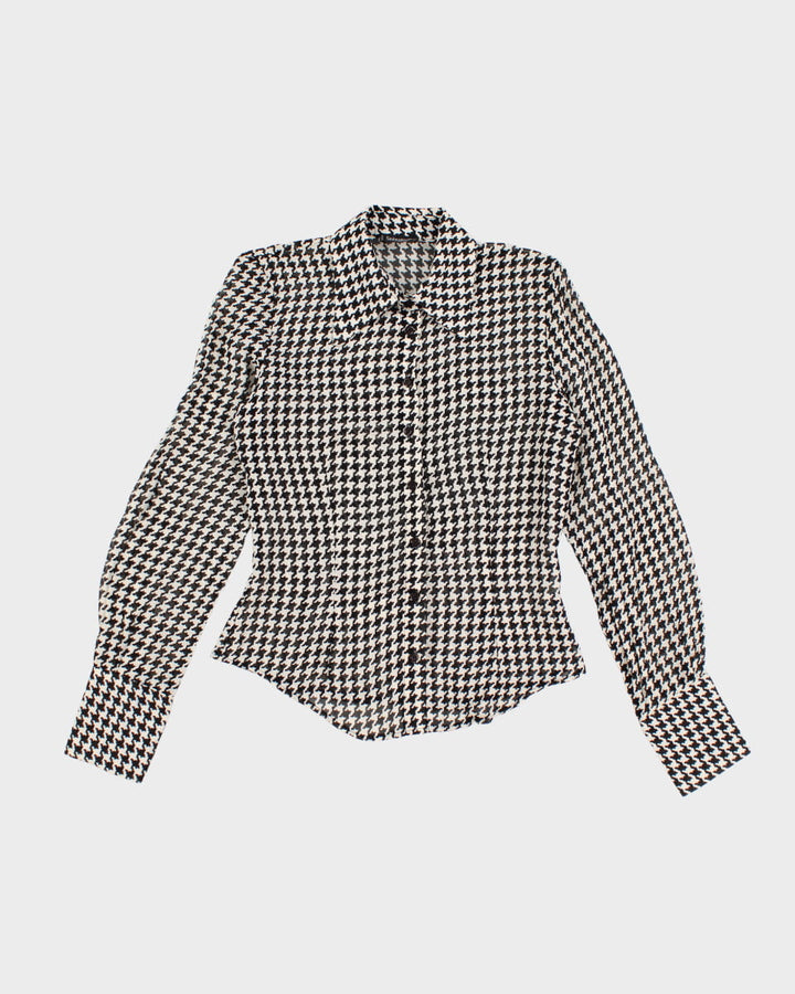 Vintage Sinequanone Houndstooth Blouse - Blouse - S